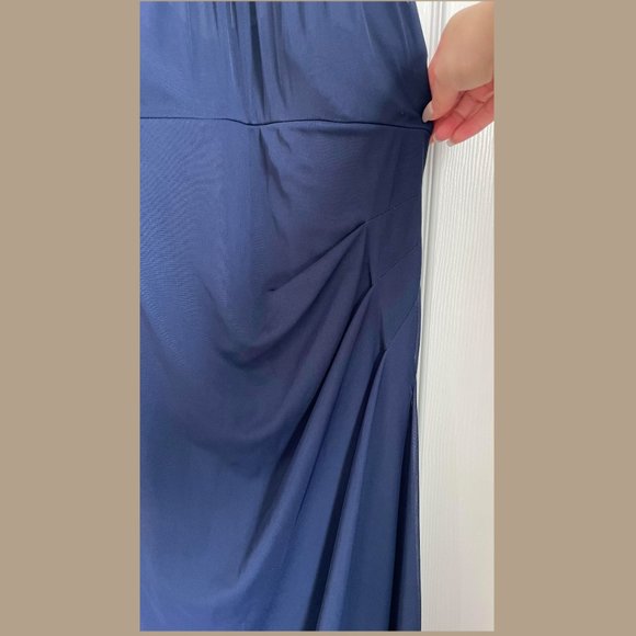 DB Studio Bridesmaids Dress with Illusion Neckline | Marine Size 12 - Picture 13 of 15